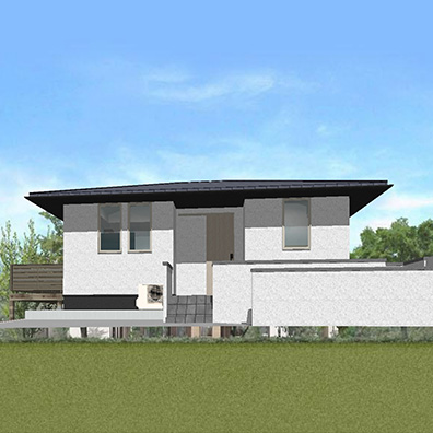 将来を見据えたバリアフリー設計の「平屋+スロープ」の事例