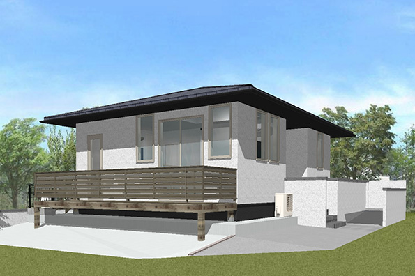 開放的な景色と多彩な使い勝手が楽しめる「平屋+ウッドデッキ」の事例